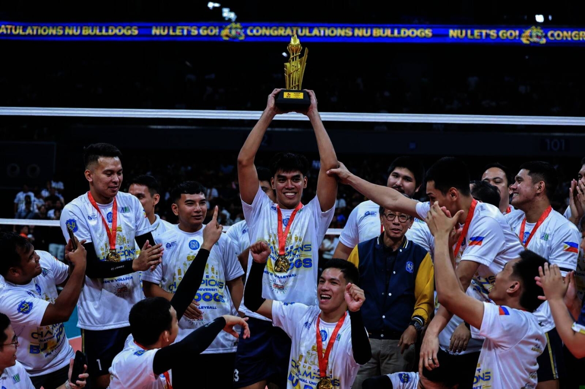 It's a double celebration for National University as its men and women's volleyball teams emerged champions in UAAP 86 at the Mall of Asia Arena on Wednesday, May 15, 2024. The Lady Bulldogs finished off the UST Golden Tigresses in four sets, 25-23, 23-25, 27-25, 25-16, in the Game 2 of the Finals while the men completed a four-peat against their foes from the same school also in four sets, 25-21, 22-25, 25-17, 25-15 in Game 2, to become the second team in the Final Four era to win four straight crowns. PHOTOS BY RIO DELUVIO
