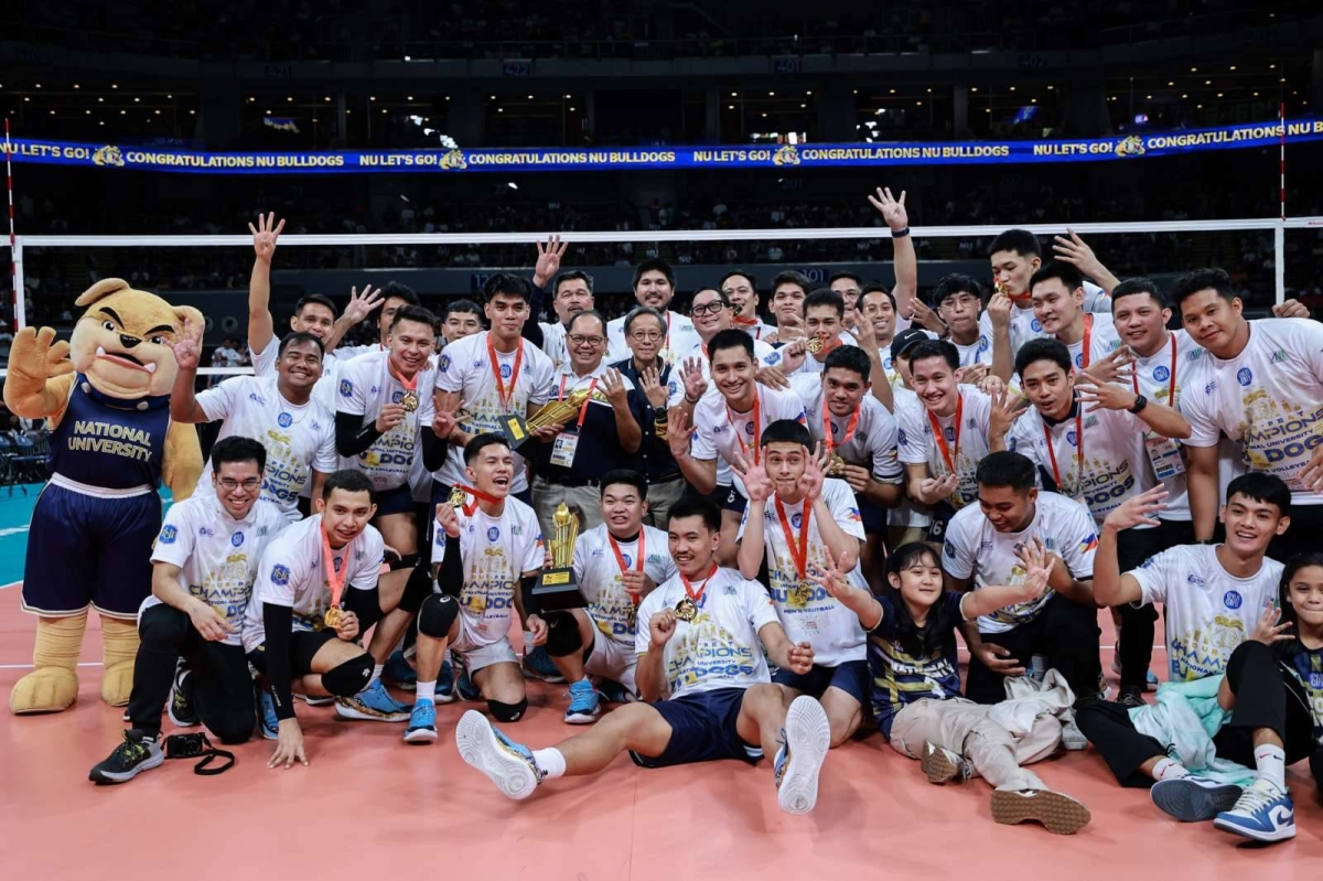 It's a double celebration for National University as its men and women's volleyball teams emerged champions in UAAP 86 at the Mall of Asia Arena on Wednesday, May 15, 2024. The Lady Bulldogs finished off the UST Golden Tigresses in four sets, 25-23, 23-25, 27-25, 25-16, in the Game 2 of the Finals while the men completed a four-peat against their foes from the same school also in four sets, 25-21, 22-25, 25-17, 25-15 in Game 2, to become the second team in the Final Four era to win four straight crowns. PHOTOS BY RIO DELUVIO

