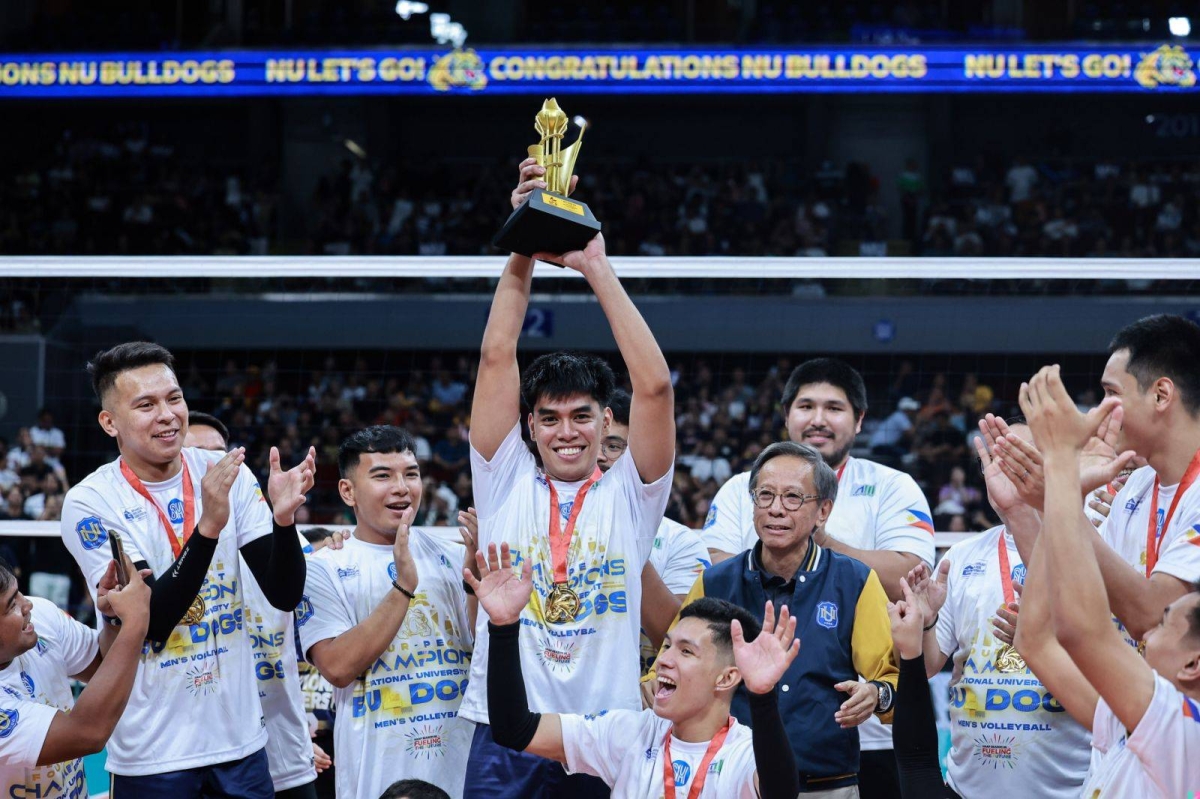 It's a double celebration for National University as its men and women's volleyball teams emerged champions in UAAP 86 at the Mall of Asia Arena on Wednesday, May 15, 2024. The Lady Bulldogs finished off the UST Golden Tigresses in four sets, 25-23, 23-25, 27-25, 25-16, in the Game 2 of the Finals while the men completed a four-peat against their foes from the same school also in four sets, 25-21, 22-25, 25-17, 25-15 in Game 2, to become the second team in the Final Four era to win four straight crowns. PHOTOS BY RIO DELUVIO
