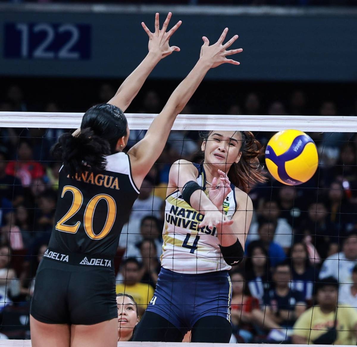 It's a double celebration for National University as its men and women's volleyball teams emerged champions in UAAP 86 at the Mall of Asia Arena on Wednesday, May 15, 2024. The Lady Bulldogs finished off the UST Golden Tigresses in four sets, 25-23, 23-25, 27-25, 25-16, in the Game 2 of the Finals while the men completed a four-peat against their foes from the same school also in four sets, 25-21, 22-25, 25-17, 25-15 in Game 2, to become the second team in the Final Four era to win four straight crowns. PHOTOS BY RIO DELUVIO
