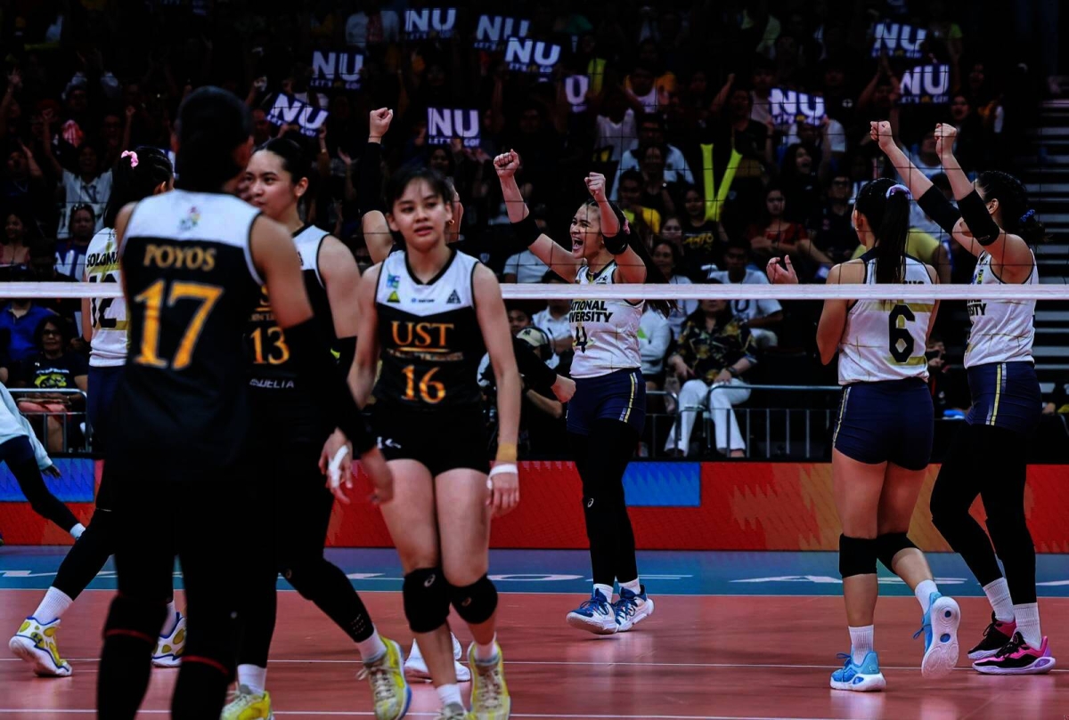 It's a double celebration for National University as its men and women's volleyball teams emerged champions in UAAP 86 at the Mall of Asia Arena on Wednesday, May 15, 2024. The Lady Bulldogs finished off the UST Golden Tigresses in four sets, 25-23, 23-25, 27-25, 25-16, in the Game 2 of the Finals while the men completed a four-peat against their foes from the same school also in four sets, 25-21, 22-25, 25-17, 25-15 in Game 2, to become the second team in the Final Four era to win four straight crowns. PHOTOS BY RIO DELUVIO
