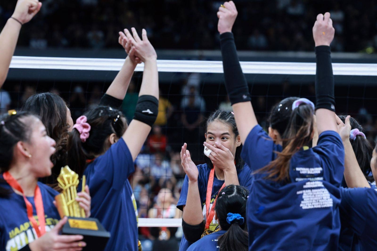 It's a double celebration for National University as its men and women's volleyball teams emerged champions in UAAP 86 at the Mall of Asia Arena on Wednesday, May 15, 2024. The Lady Bulldogs finished off the UST Golden Tigresses in four sets, 25-23, 23-25, 27-25, 25-16, in the Game 2 of the Finals while the men completed a four-peat against their foes from the same school also in four sets, 25-21, 22-25, 25-17, 25-15 in Game 2, to become the second team in the Final Four era to win four straight crowns. PHOTOS BY RIO DELUVIO
