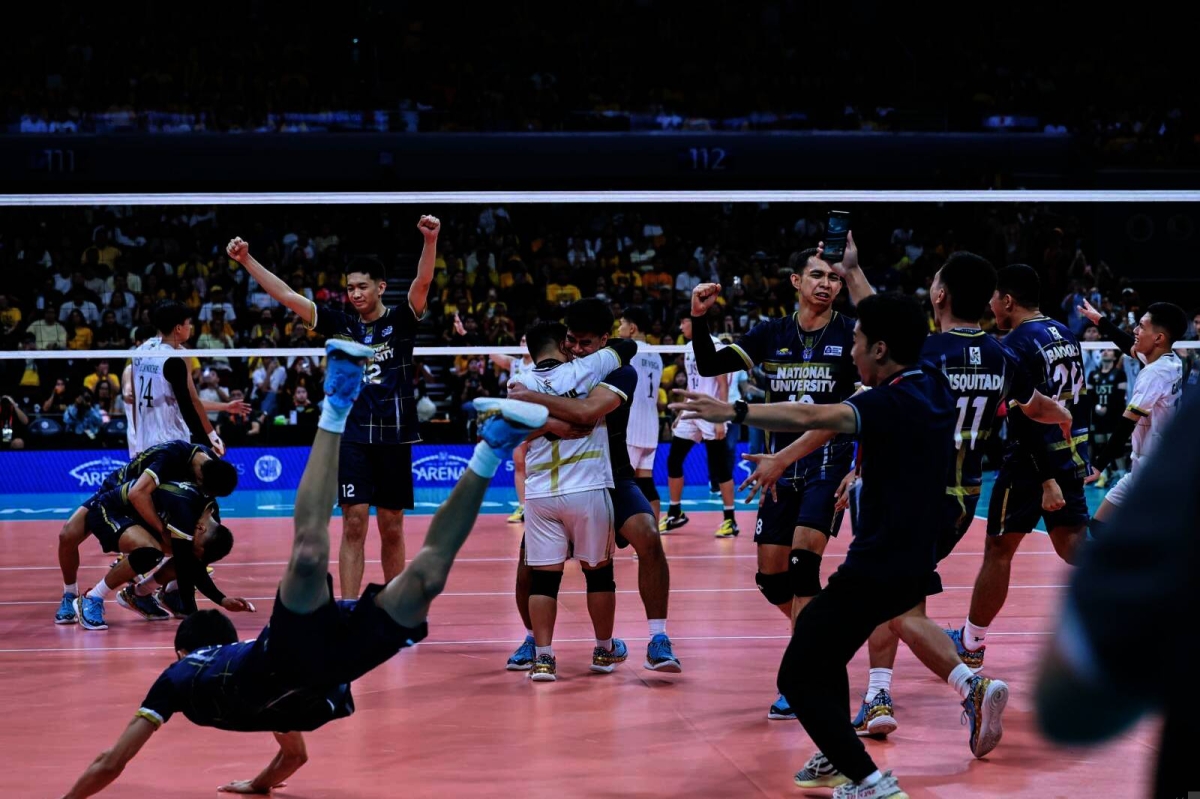 It's a double celebration for National University as its men and women's volleyball teams emerged champions in UAAP 86 at the Mall of Asia Arena on Wednesday, May 15, 2024. The Lady Bulldogs finished off the UST Golden Tigresses in four sets, 25-23, 23-25, 27-25, 25-16, in the Game 2 of the Finals while the men completed a four-peat against their foes from the same school also in four sets, 25-21, 22-25, 25-17, 25-15 in Game 2, to become the second team in the Final Four era to win four straight crowns. PHOTOS BY RIO DELUVIO
