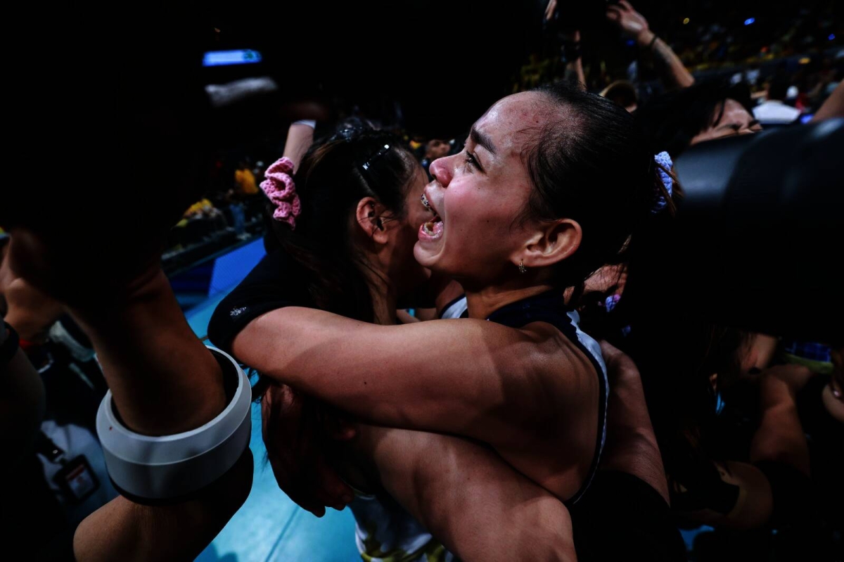 It's a double celebration for National University as its men and women's volleyball teams emerged champions in UAAP 86 at the Mall of Asia Arena on Wednesday, May 15, 2024. The Lady Bulldogs finished off the UST Golden Tigresses in four sets, 25-23, 23-25, 27-25, 25-16, in the Game 2 of the Finals while the men completed a four-peat against their foes from the same school also in four sets, 25-21, 22-25, 25-17, 25-15 in Game 2, to become the second team in the Final Four era to win four straight crowns. PHOTOS BY RIO DELUVIO
