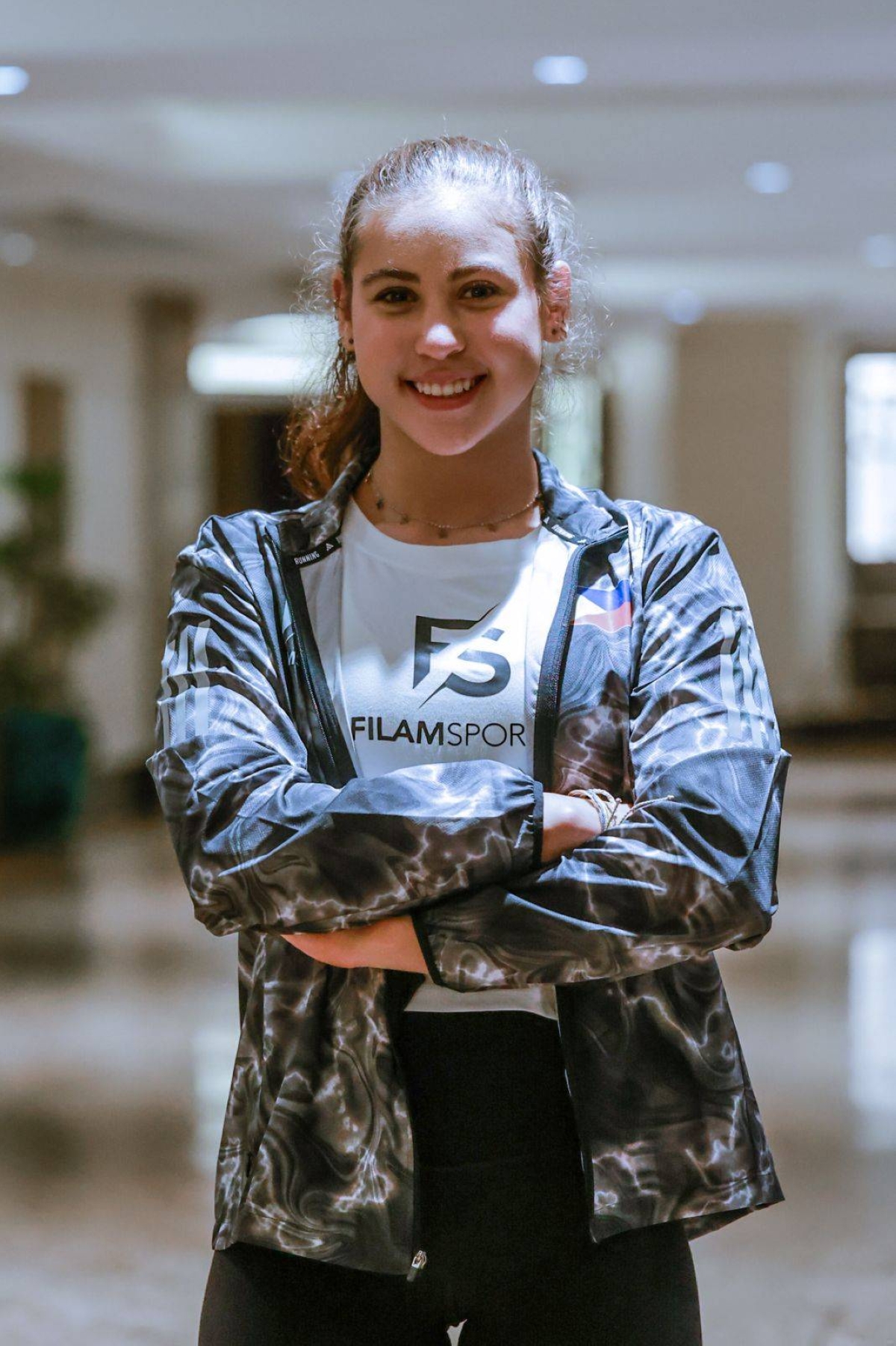 Paris Olympics-bound gymnast Levi Jung-Ruivivar strikes a pose in this interview with The Manila Times at a hotel in Manila on May 30, 2024. The Filipino-American arrived in the Philippines for a brief visit on May 28 and left for Los Angeles on May 31. PHOTO BY RIO DELUVIO