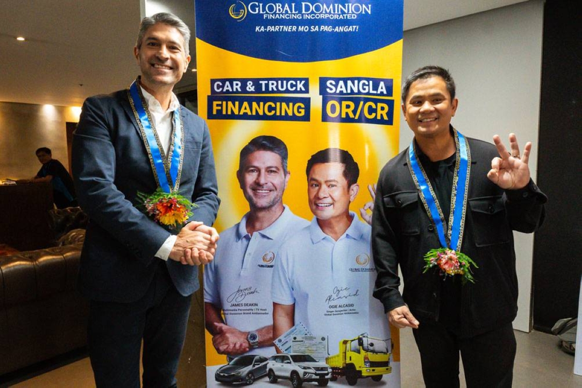 James Deakin and Ogie Alcasid join Global Dominion Financing Inc. as brand ambassadors. CONTRIBUTED PHOTO