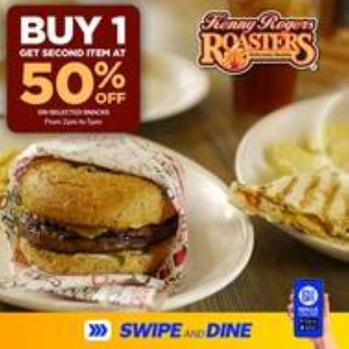 Kenny Rogers Buy 1, get 50% off on the second Cheeseburger Combo for P412.5. CONTRIBUED POSTER
