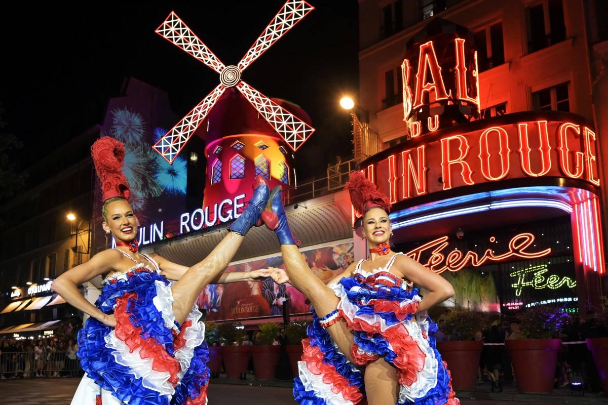 Paris's Moulin Rouge inaugurates new windmill sails ahead of Olympics ...