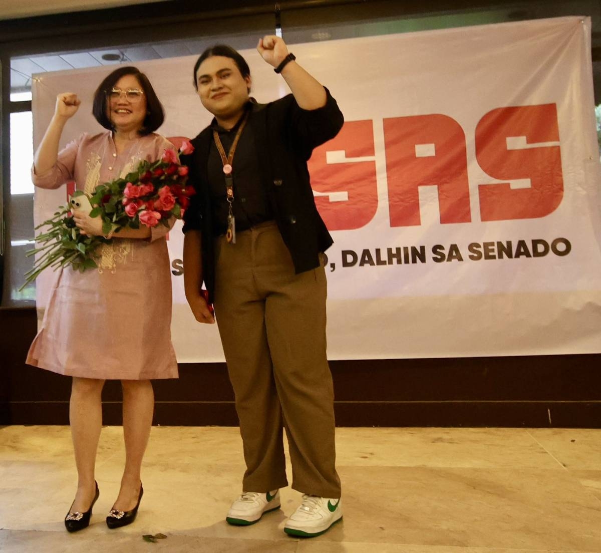 Women rights groups and LGBTQIA  organizations endorse Gabriela Women’s Partylist Rep. Arlene Brosas for the Senate in the 2025 elections during a press conference in Quezon City on July 16, 2024. Brosas said that with the help of the 