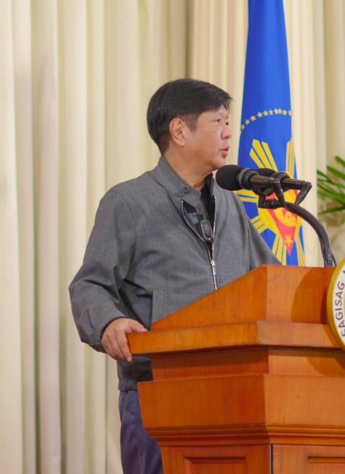 Practice makes perfect President Ferdinand Marcos Jr. rehearses his State of the Nation Address on July 21, 2024, a day before the big day. Contributed photo