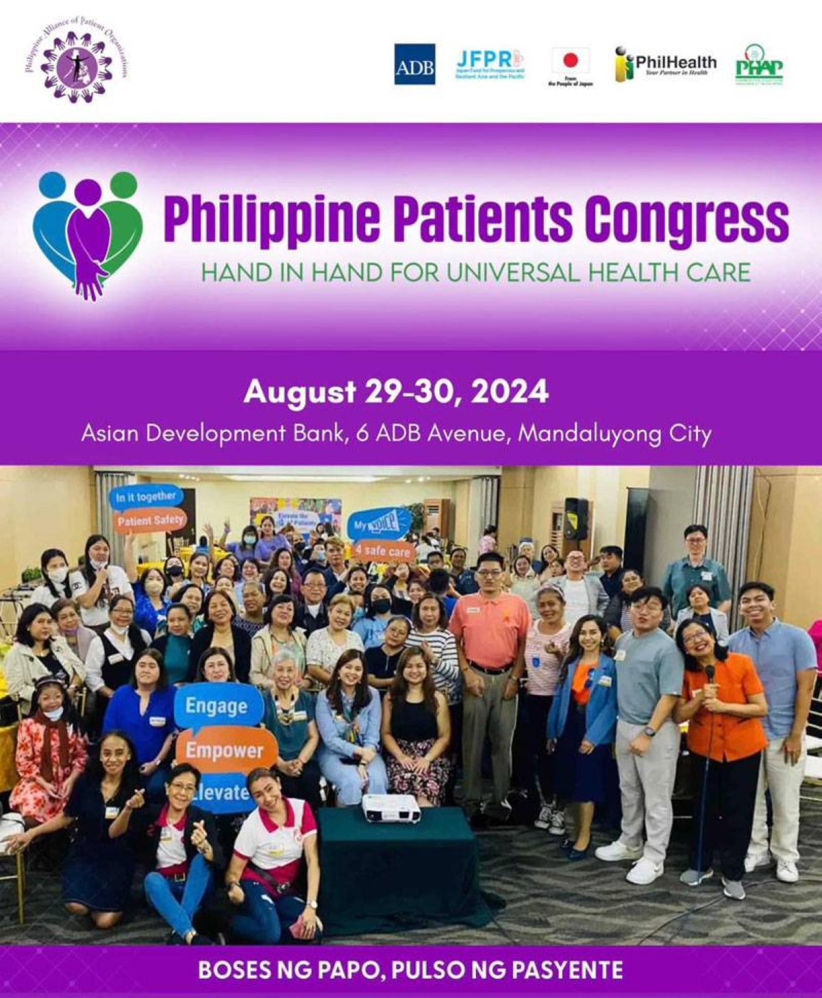 The Patient Congress will serve as a platform for patient leaders, health care professionals, government officials and international experts to discuss how patient empowerment can drive more effective and inclusive health care policies. CONTRIBUTED IMAGE