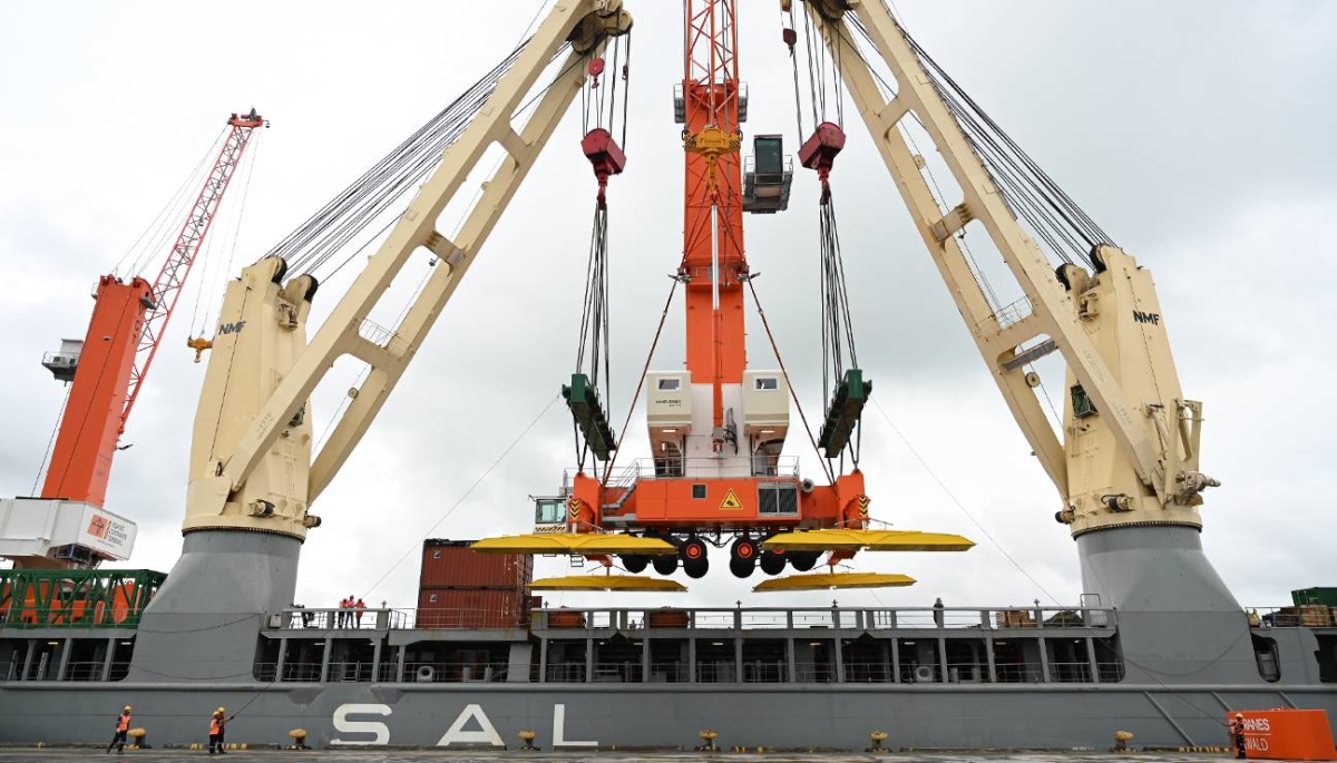 Visayas Container Terminal boosts efficiency and safety with the largest and first state-of-the-art cranes in Panay Island, setting a new regional standard in port operations. CONTRIBUTED PHOTO