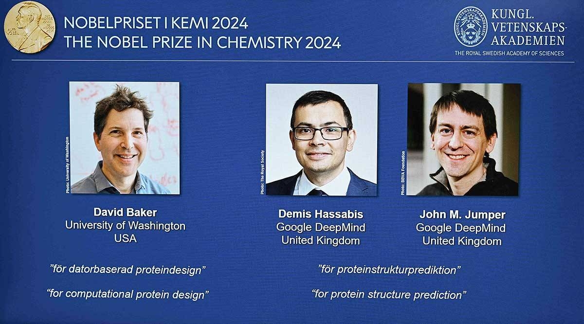 Trio wins chemistry Nobel for protein design, prediction