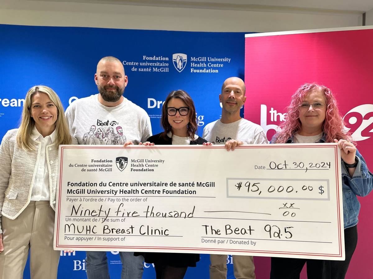 MUHC Foundation and Beat 92.5 raise $95,000 for breast cancer care in ...