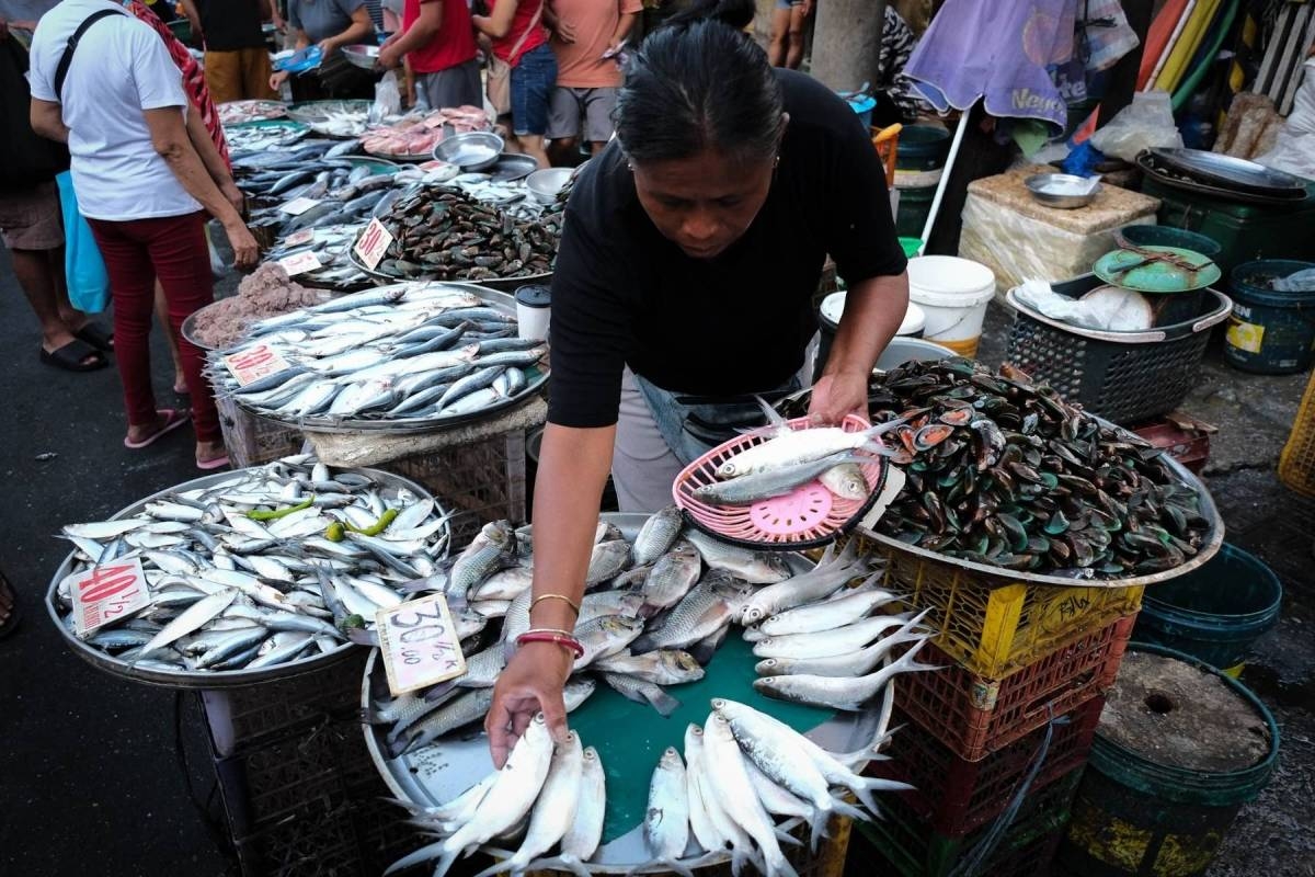 Vendors sell fish at the Baclaran Market on Monday, Nov. 4, 2024. The vendors said that the price of fish drastically increased due to Tropical Storm Kristine. PHOTOS BY J. GERARD SEGUIA