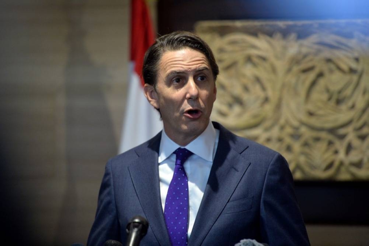 OPTIMISTIC OUTCOME? United States special envoy Amos Hochstein speaks during a press conference after meeting with Lebanese Parliament Speaker Nabih Berri (not pictured) in Lebanon’s capital Beirut on Nov. 19, 2024. EPA PHOTO