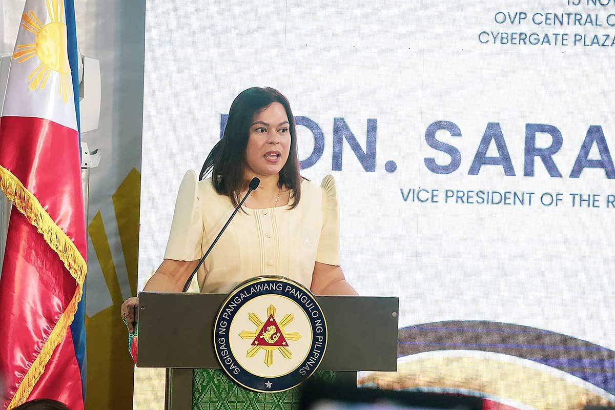 OVP@89: Vice President Sara Duterte delivers a speech during the 89th anniversary of the Office of the Vice President on Nov. 15, 2024. PHOTO BY JOHN ORVEN VERDOTE