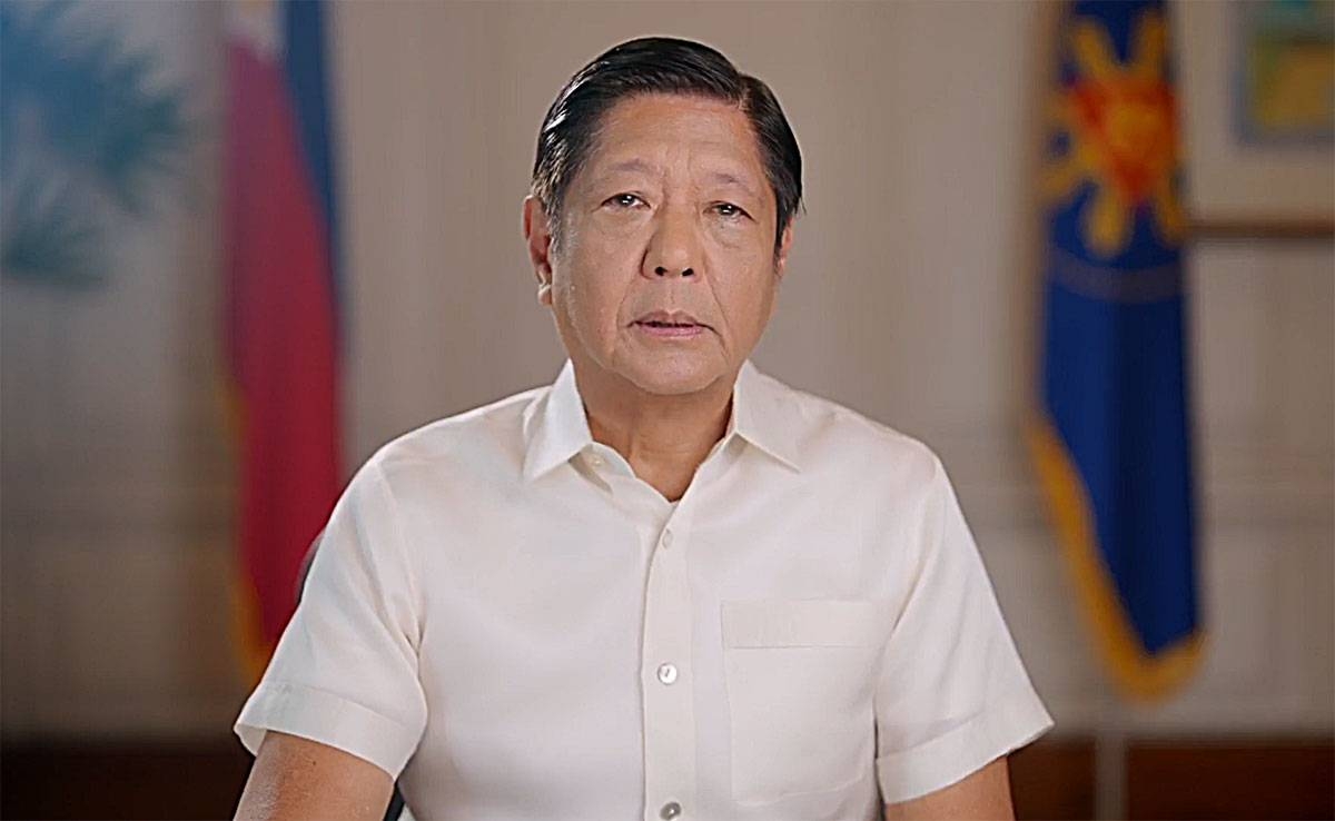 President Ferdinand R. Marcos Jr. addresses the nation concerning death threats against him, reaffirming his commitment to upholding the rule of law and ensuring the safety and security of all Filipinos.. Screengrab from RTVM Video