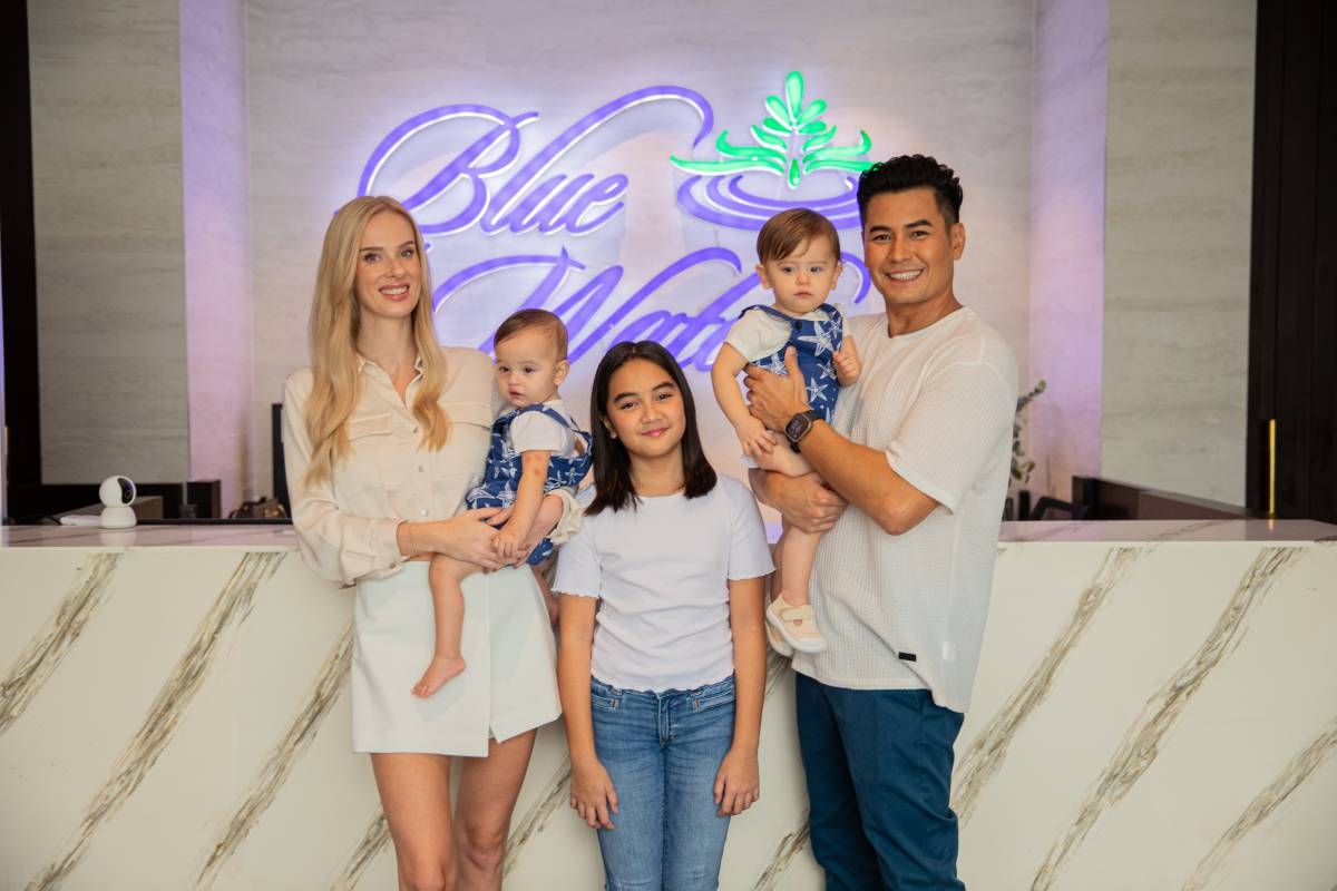 Fabio Ide pasa tiempo en familia en BlueWater Day Spa