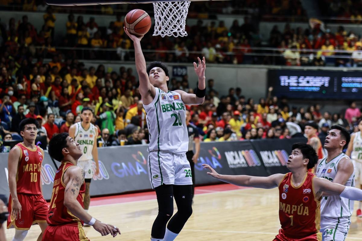 Mapua University quenched its 33-year thirst for a title after a commanding 94-82 win in Game 2 of the best-of-three Finals of the NCAA 100 men’s basketball tournament at the Smart Araneta Coliseum on Dec. 7, 2024. After a heartbreaking loss to the San Beda Red Lions last year, Mapua redeemed itself in the centennial year of the league. NCAA 100 Finals Most Valuable Player (MVP) Clint Escamis scored 18 points, dished out four assists and made three steals. PHOTOS BY RIO DELUVIO 