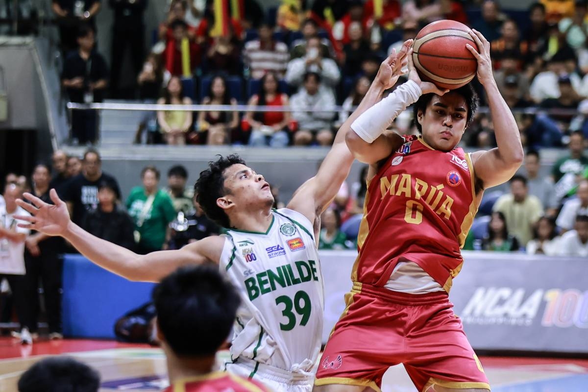 Mapua University quenched its 33-year thirst for a title after a commanding 94-82 win in Game 2 of the best-of-three Finals of the NCAA 100 men’s basketball tournament at the Smart Araneta Coliseum on Dec. 7, 2024. After a heartbreaking loss to the San Beda Red Lions last year, Mapua redeemed itself in the centennial year of the league. NCAA 100 Finals Most Valuable Player (MVP) Clint Escamis scored 18 points, dished out four assists and made three steals. PHOTOS BY RIO DELUVIO 