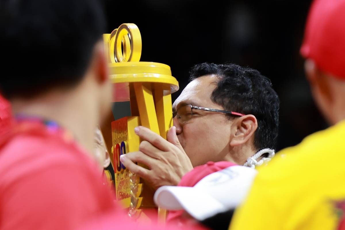 Mapua University quenched its 33-year thirst for a title after a commanding 94-82 win in Game 2 of the best-of-three Finals of the NCAA 100 men’s basketball tournament at the Smart Araneta Coliseum on Dec. 7, 2024. After a heartbreaking loss to the San Beda Red Lions last year, Mapua redeemed itself in the centennial year of the league. NCAA 100 Finals Most Valuable Player (MVP) Clint Escamis scored 18 points, dished out four assists and made three steals. PHOTOS BY RIO DELUVIO 