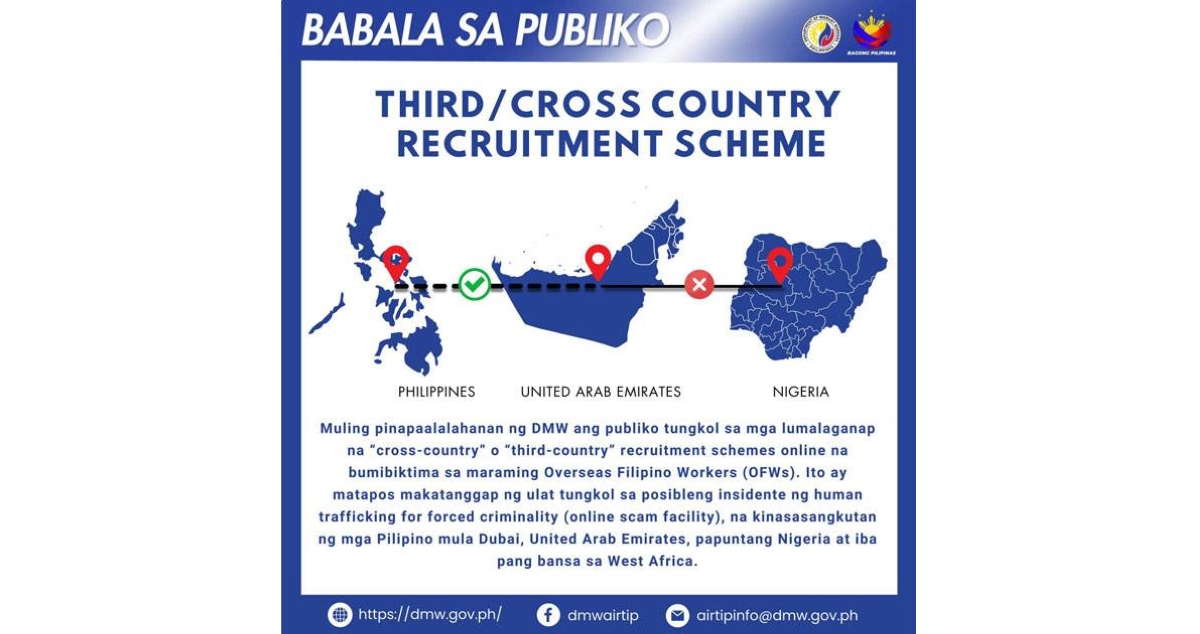 DMW issues warning vs 'third-country scheme'