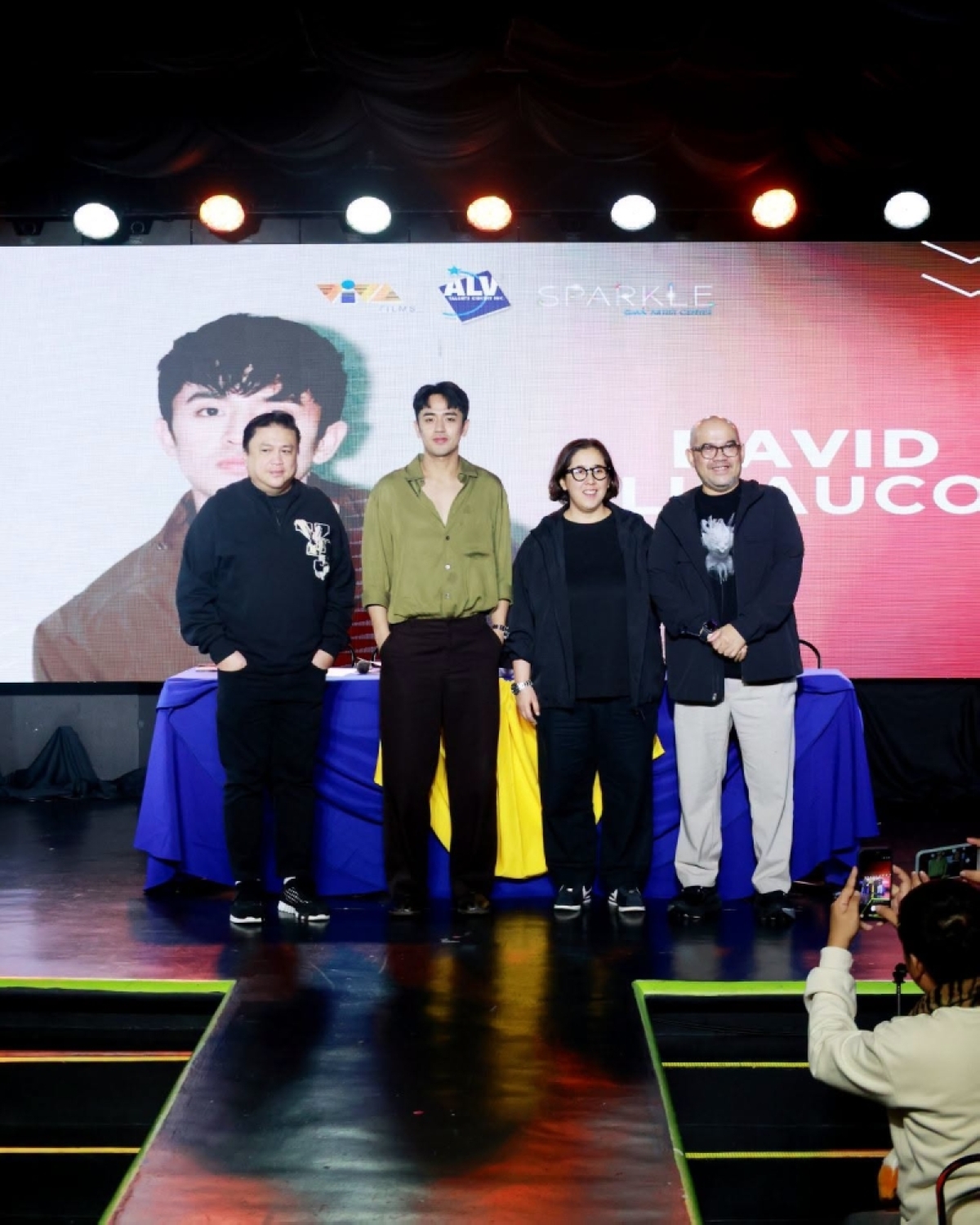 (From left) ALV Talent Circuit founder Arnold Vegafria, Licauco, Studio Viva President and COO Valerie del Rosario, and Viva Communications Inc. President and Chief Operating Officer Vincent del Rosario