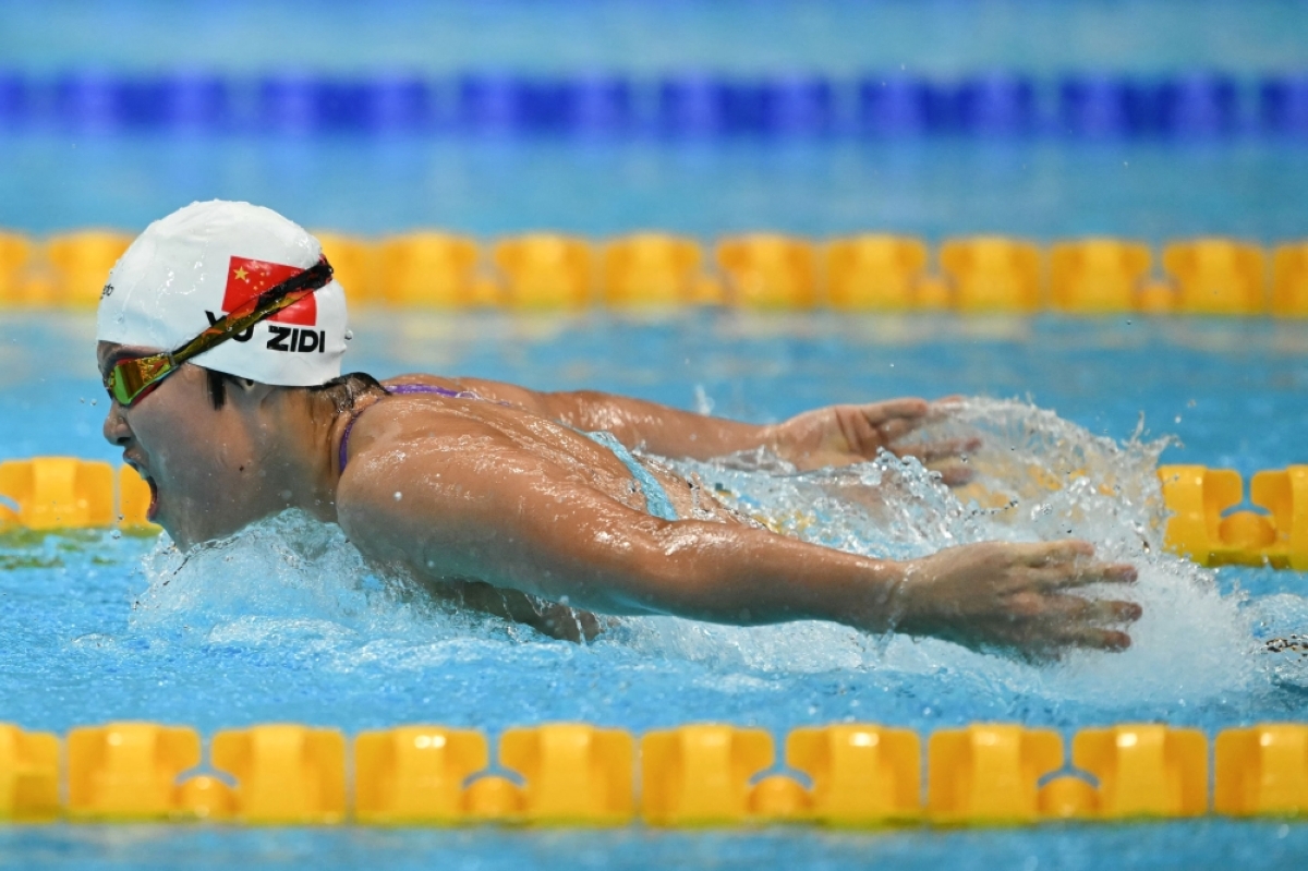 Swimming prodigy says ‘interviews way harder than racing’