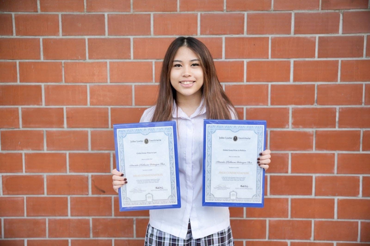 Young Filipino student receives high commendations at John Locke Institute Global Essay Prize