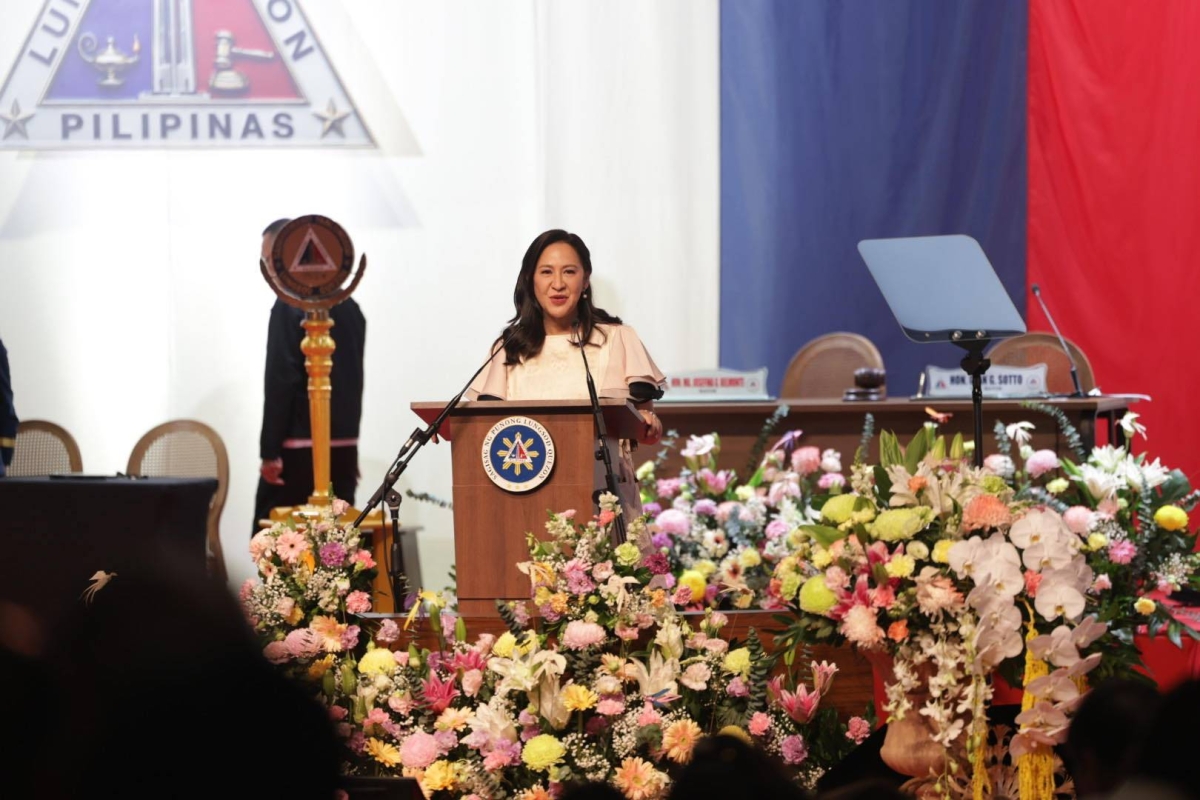 Quezon City Mayor Joy Belmonte delivers her report during her State of the City address on October 19, 2026. PHOTOS BY JOHN ORVEN VERDOTE