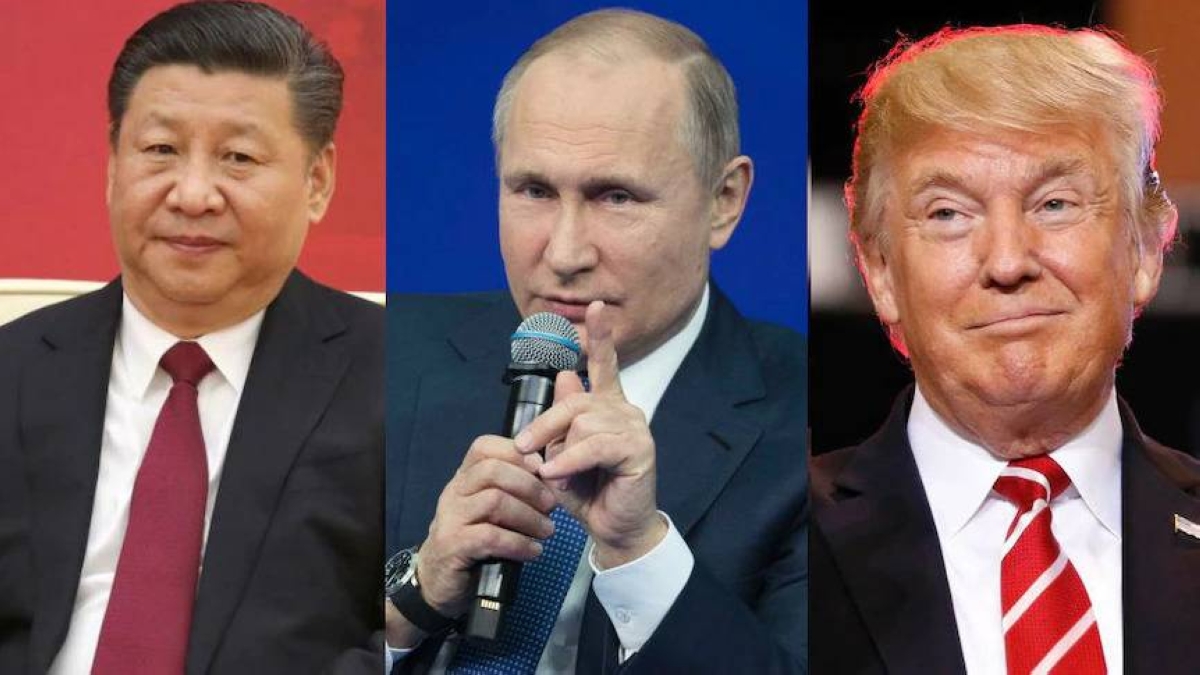 Xi Jinping, Vladimir Putin and Donald Trump. (AP, Reuters)