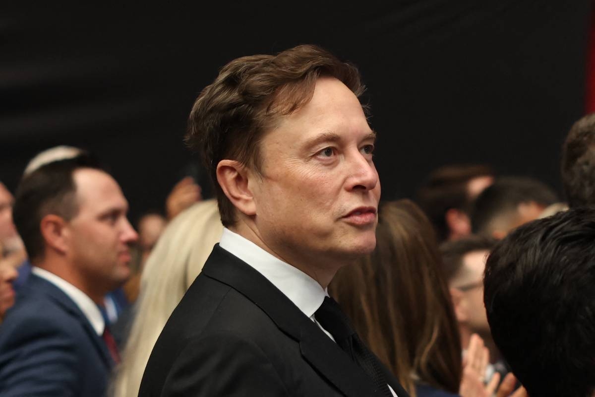 Tesla CEO Elon Musk attends the public memorial service for right-wing activist Charlie Kirk at State Farm Stadium in Glendale, Arizona, on September 21, 2025. AFP