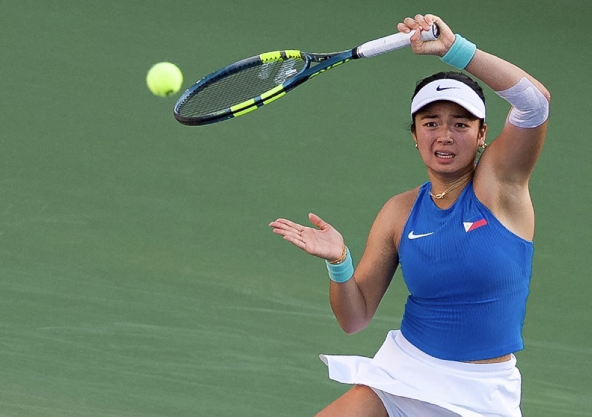 Photo: The Manila Times Alex Eala Faces British Teen Mika Stojsavljevic in Pan Pacific Open Opener