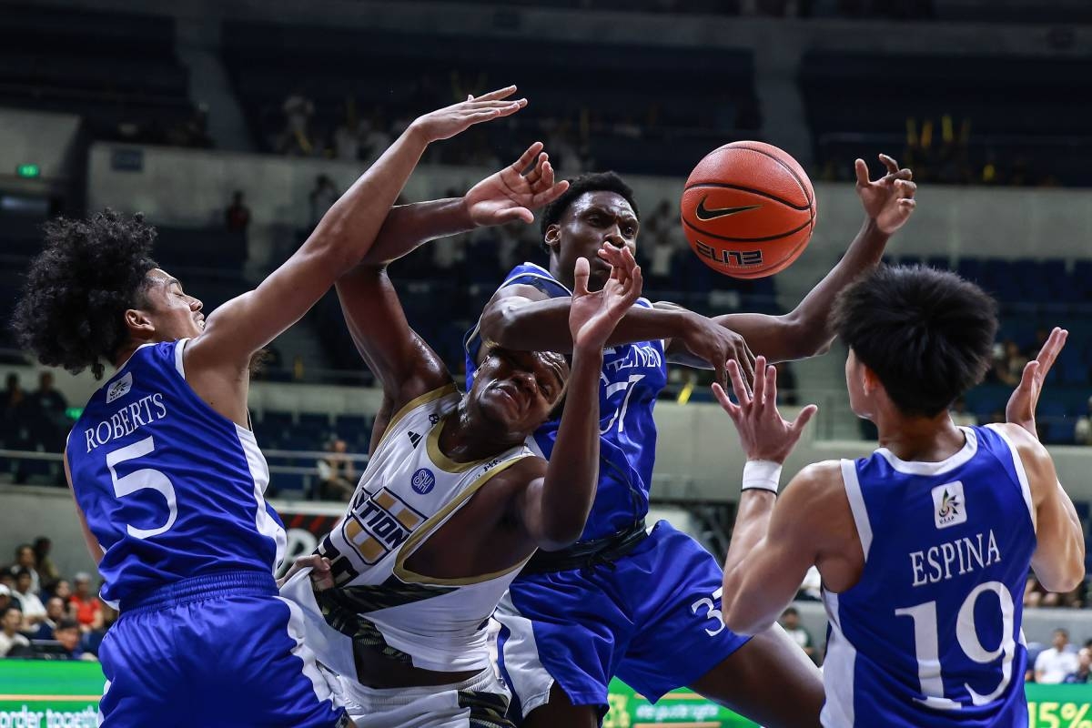NU's Mo Diassana battles for the rebound against Ateneo during the UAAP Season 89 men's basketball round 2 at the Smart Araneta Coliseum on Oct. 28, 2026. Photo by Rio Deluvio