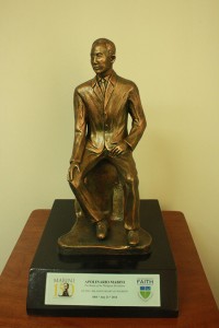 A bronze sculpture of hero Apolinario Mabini