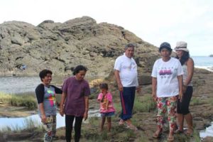 Women are very effective in guarding and managing the marine protected area; often, they bring their kids to the site so they can watch over them while working